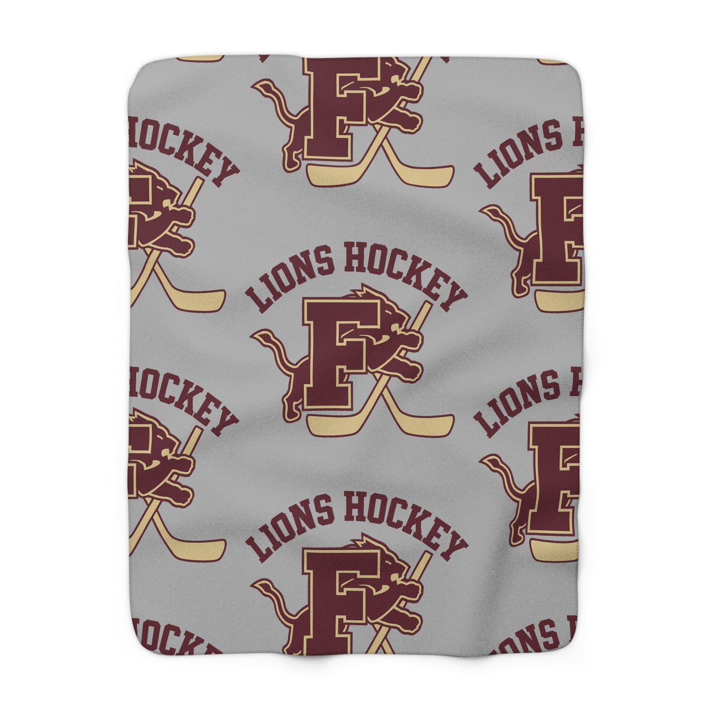 Lions Hockey Sherpa Fleece Blanket