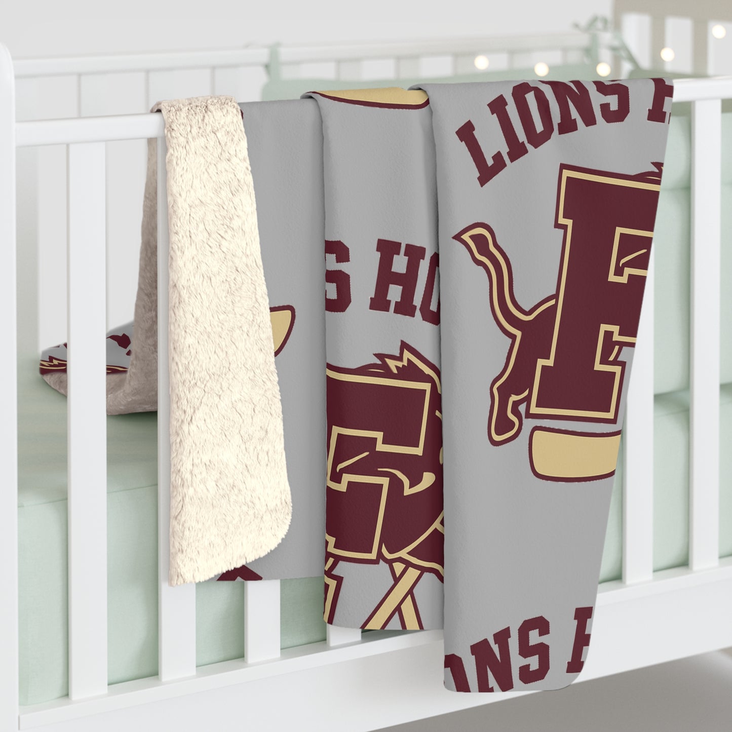 Lions Hockey Sherpa Fleece Blanket